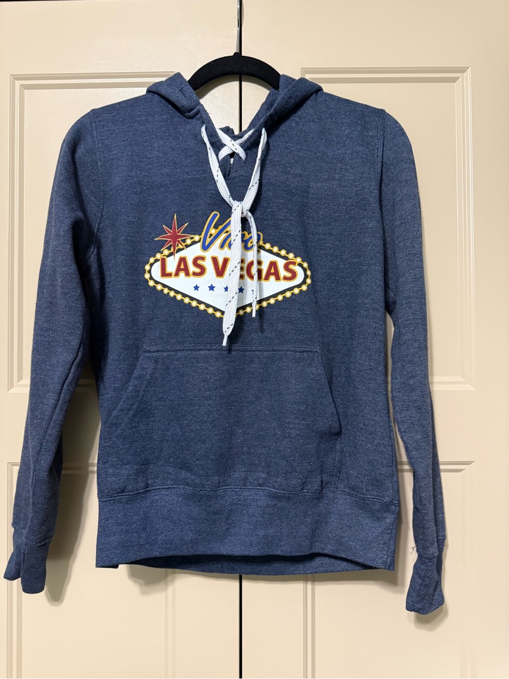 Pacific & Co. The Perfect Hoodie Viva Las Vegas Gray Pullover Hoodie L Pockets